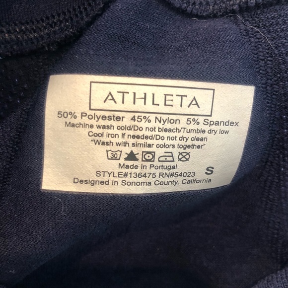 Athleta Fastest Track Half Zip Navy - Sz Small - Picture 5 of 12